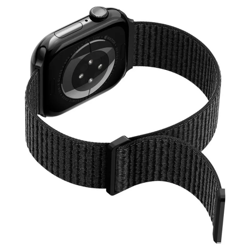 Spigen WBF01 Correa para Apple Watch 8/9/10/11/SE/Ultra (44/45/46/49 mm), negro