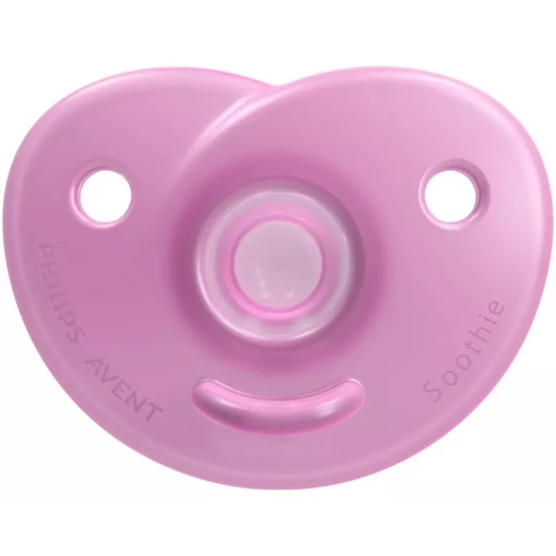 Philips Avent Soothie chupete de silicona con escudo de silicona, 0-6 meses, pack de 2