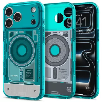 Spigen C1 Ultra Hybrid funda MagSafe para iPhone 17 Pro / 18 Pro – Bondi Blue