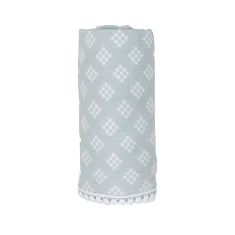 Lodger Swaddle Tribe arrullo de muselina de algodón 120x120 cm Ice Flow