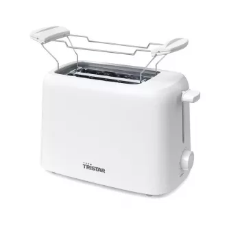 Tristar BR-1061 tostadora con rejilla para panecillos, función de descongelación, función de recalentamiento, protección contra sobrecalentamiento, blanca