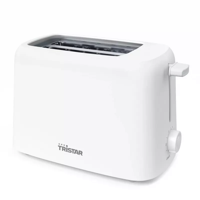 Tristar BR-1061 tostadora con rejilla para panecillos, función de descongelación, función de recalentamiento, protección contra sobrecalentamiento, blanca