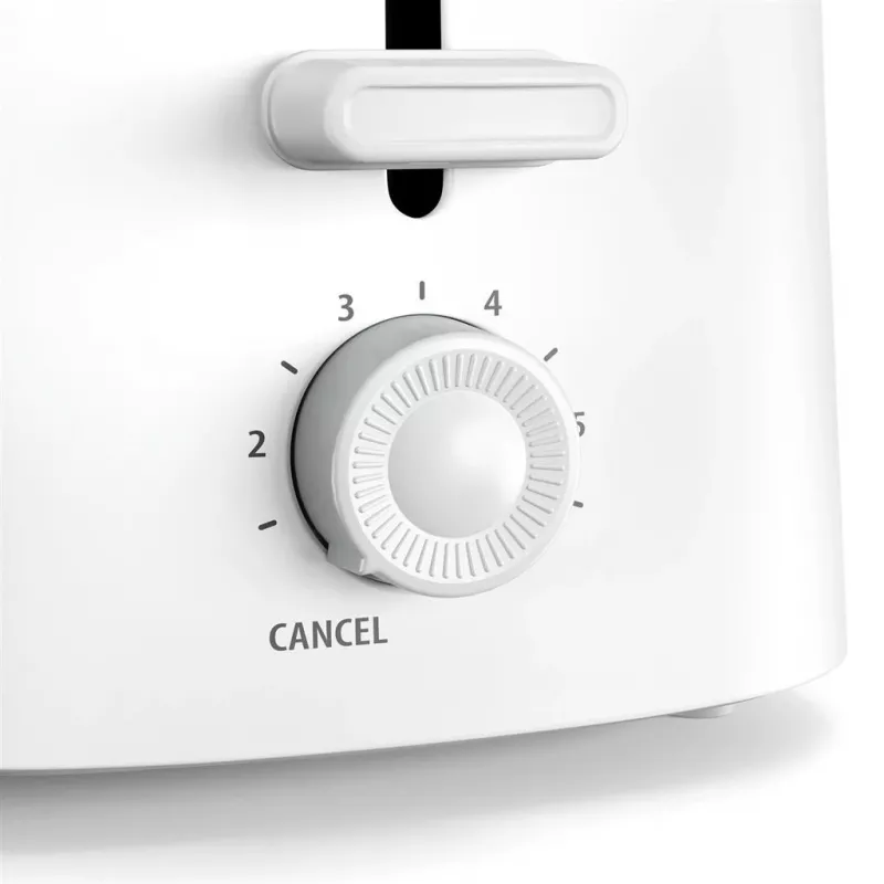 Tristar BR-1061 tostadora con rejilla para panecillos, función de descongelación, función de recalentamiento, protección contra sobrecalentamiento, blanca