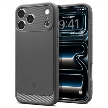 Spigen Rugged Armor Mag funda MagSafe para iPhone 17 Pro / 18 Pro - gris