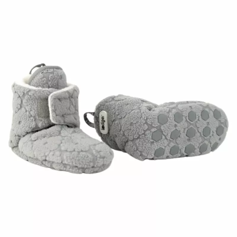 Lodger Slipper Folklore Fleece zapatillas de casa para bebé, Drizzle, 12-18 meses