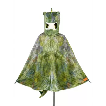 Souza! Capa con capucha y máscara de disfraz de dinosaurio T-Rex, verde, 4-7 años
