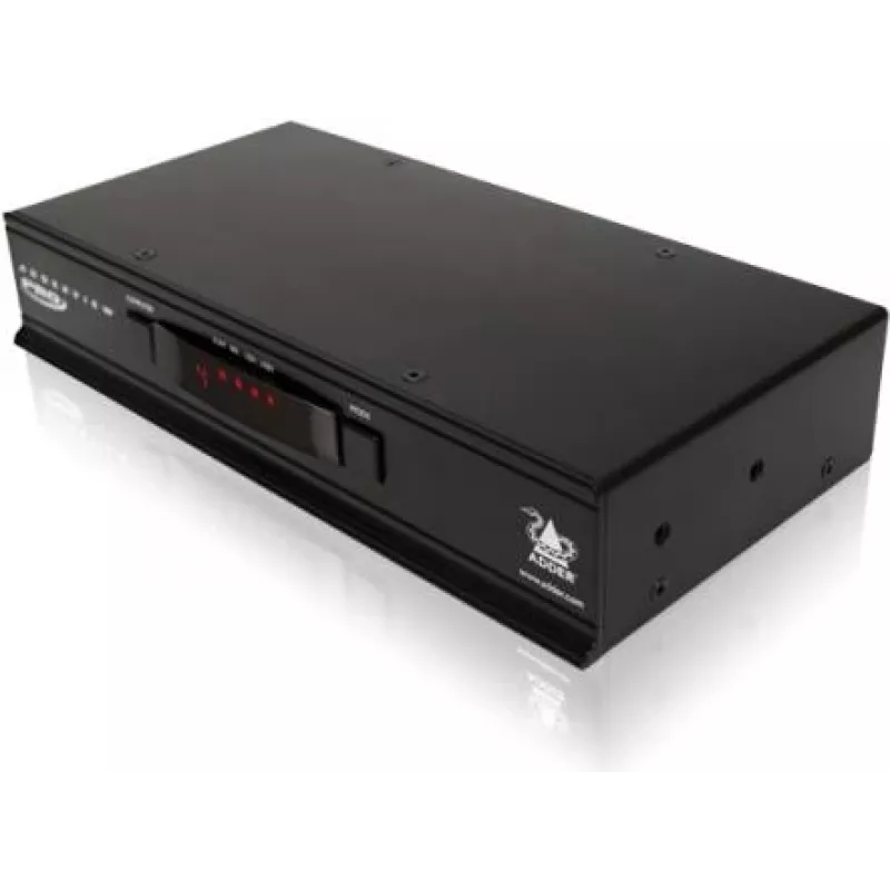 Adder ADDERView 4 PRO conmutador KVM/audio/USB DVI - 4 puertos, 1 usuario local, montaje en rack AV4PRO-DVI-IEC