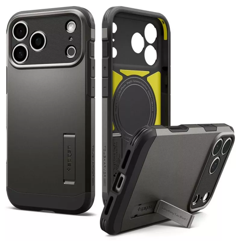 Spigen Tough Armor T funda MagSafe para iPhone 17 Pro / 18 Pro - Gunmetal