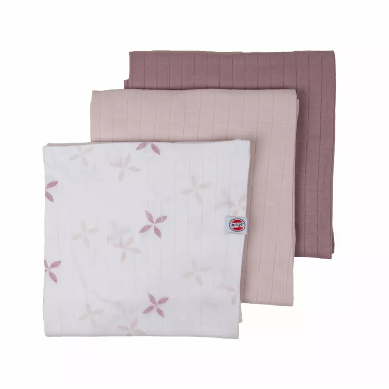 Lodger Swadler Solid Matcha arrullo de algodón, rosa, 70x70 cm, 3 uds.