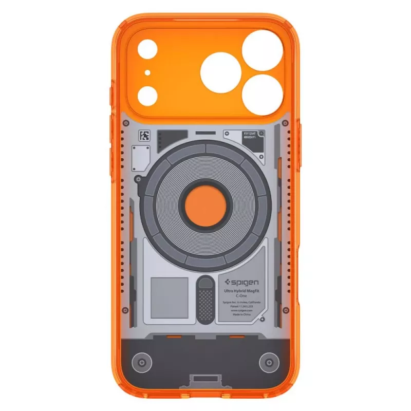 Spigen Ultra Hybrid Mag C1 funda para iPhone 17 Pro Max / 18 Pro Max – mandarina