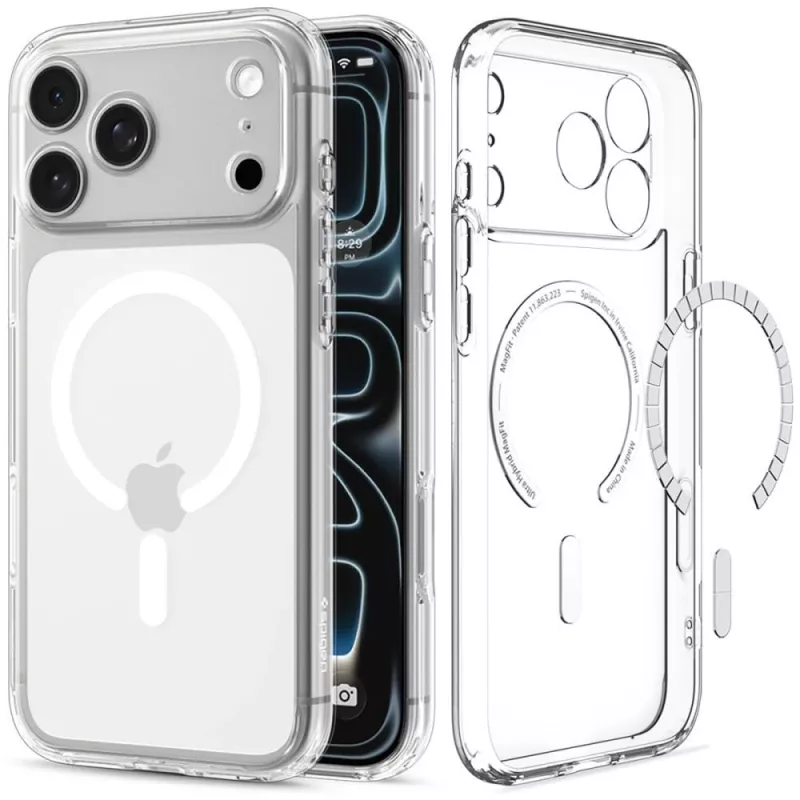 SPIGEN funda Ultra Hybrid MagSafe para iPhone 17 Pro Max / 18 Pro Max – transparente/blanco