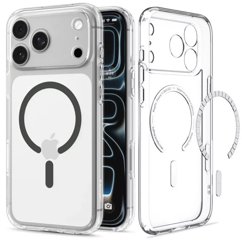 Spigen funda Ultra Hybrid MagSafe para iPhone 17 Pro Max / 18 Pro Max – transparente/grafito