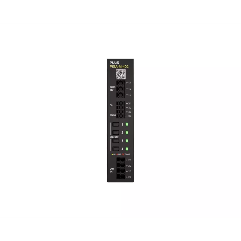 PULS PISA-M-402 interruptor de protección electrónico, 4 canales, 24 VDC, 8 A por canal, carril DIN