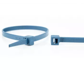WKK 150196671 bridas detectables por metal 300 x 4,8 mm, azul, pack de 100