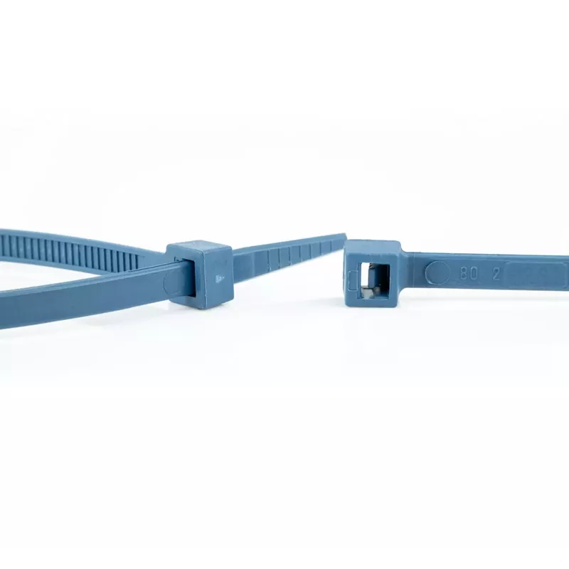 WKK 150196671 bridas detectables por metal 300 x 4,8 mm, azul, pack de 100