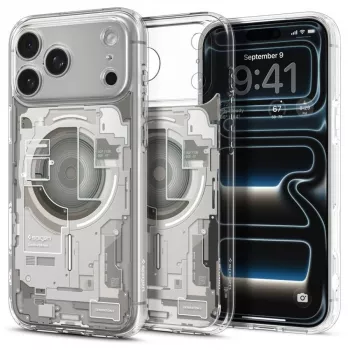 SPIGEN funda Ultra Hybrid MagSafe iPhone 17 Pro Max / 18 Pro Max Zero One Natural Titanium