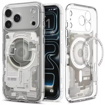 SPIGEN funda Ultra Hybrid MagSafe iPhone 17 Pro Max / 18 Pro Max Zero One Natural Titanium