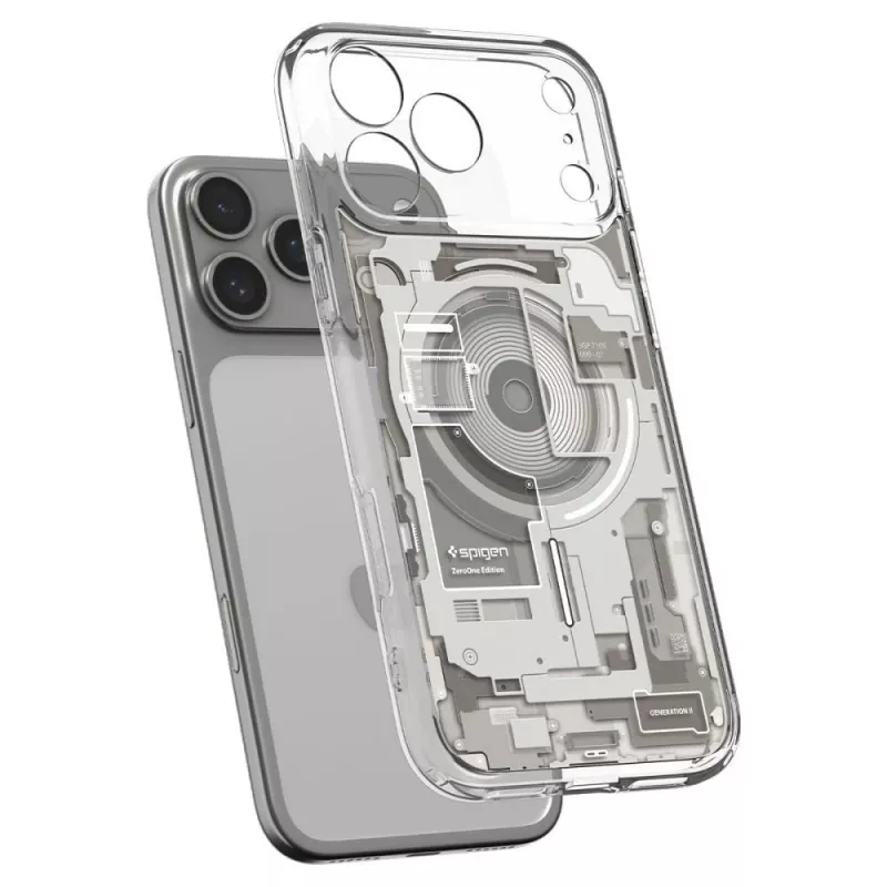 SPIGEN funda Ultra Hybrid MagSafe iPhone 17 Pro Max / 18 Pro Max Zero One Natural Titanium