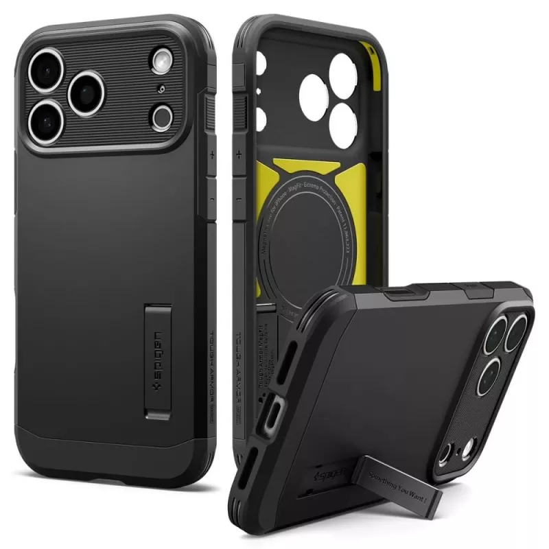 Funda Spigen Tough Armor T MagSafe para iPhone 17 Pro Max / 18 Pro Max – Negro