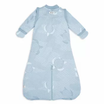 Saco de dormir para bebé Lodger Hopper Matcha Turtle con mangas desmontables, Blue Fogg, 50/62