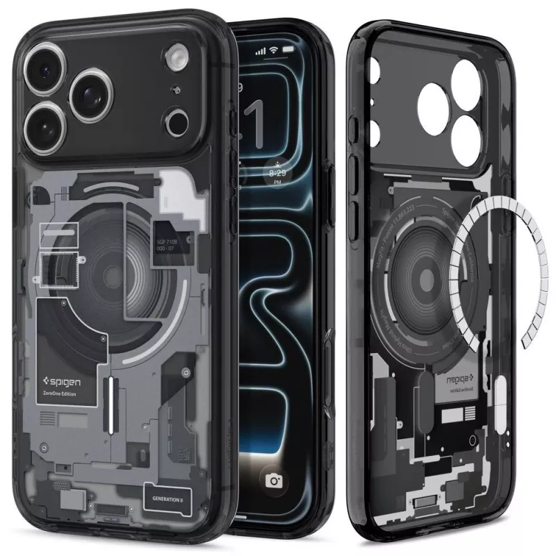 Funda Spigen Ultra Hybrid MagSafe iPhone 17 Pro / 18 Pro Zero One Negro