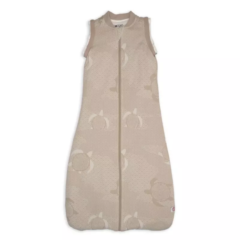Saco de dormir para bebé Lodger Hopper Matcha Turtle con mangas desmontables, Beige, 68-80 cm
