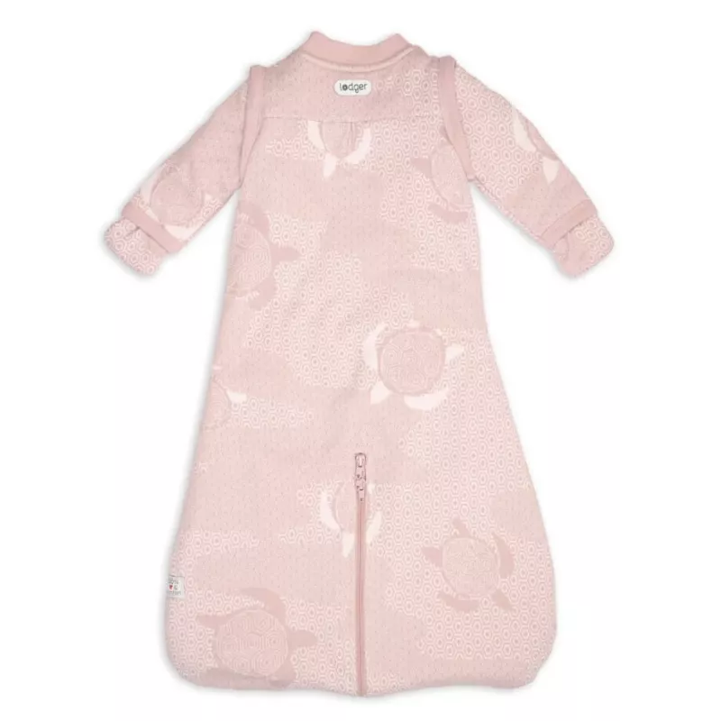 Saco de dormir para bebé Lodger Hopper Matcha Turtle con mangas desmontables, Powder, 50/62