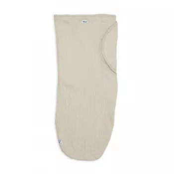 Manta de punto de algodón para bebé Lodger Bundler Solid, Birke