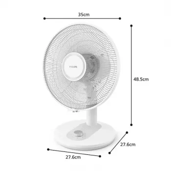 Ventilador de mesa Philips Serie 1000, Blanco