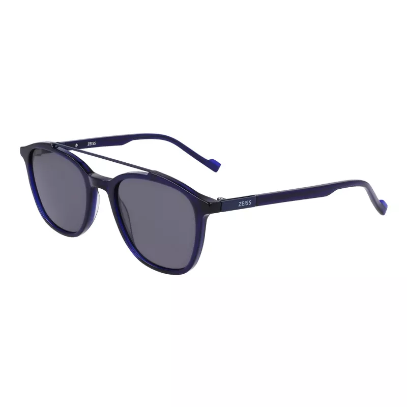 Gafas de sol rectangulares para hombre ZEISS ZS22518S-415, Negro/Gris, 52-20-145