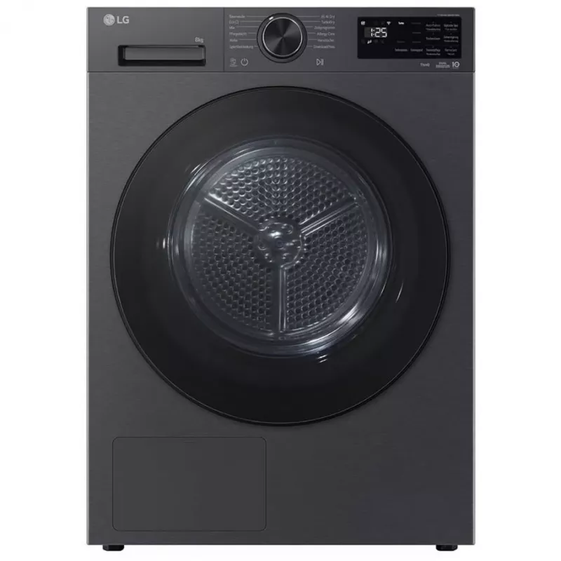 Secadora con bomba de calor LG RT80X7B 8 kg con AI Dry, A+++, pantalla táctil LED, Wi-Fi