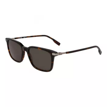 Gafas de sol rectangulares para hombre Lacoste L6035S-230, montura Havanna, lentes marrones, 53mm
