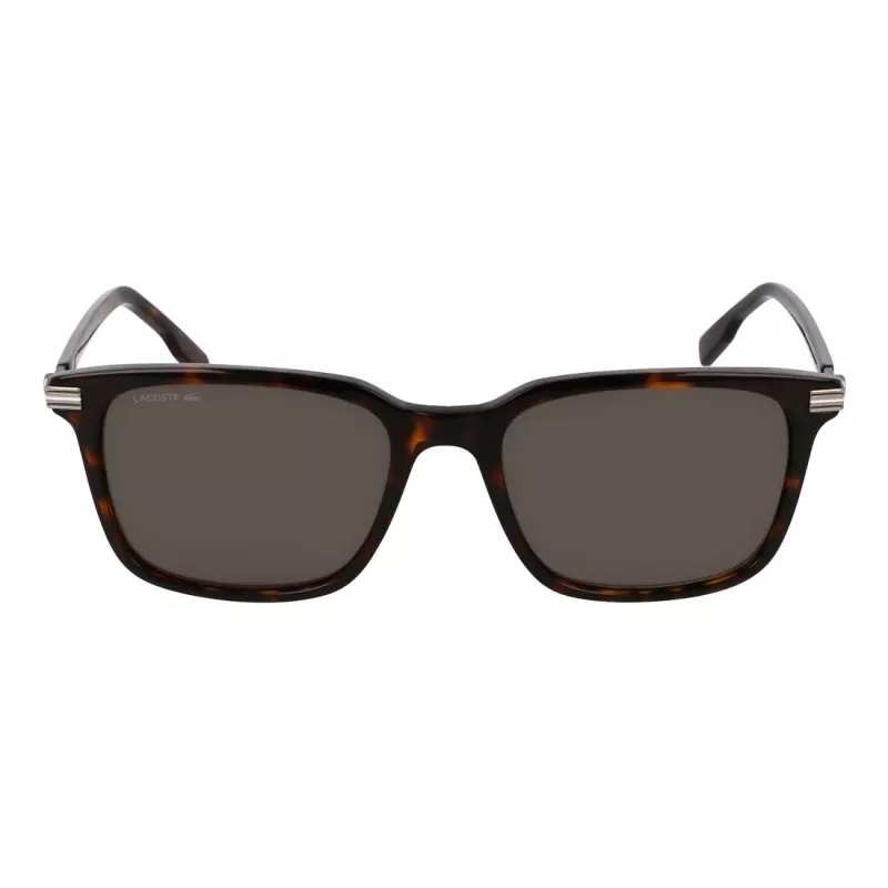 Gafas de sol rectangulares para hombre Lacoste L6035S-230, montura Havanna, lentes marrones, 53mm