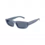 Arnette AN4357-124872 gafas de sol de mujer cuadradas, montura gris transparente, lentes gris oscuro, 53 mm