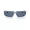 Arnette AN4357-124872 gafas de sol de mujer cuadradas, montura gris transparente, lentes gris oscuro, 53 mm