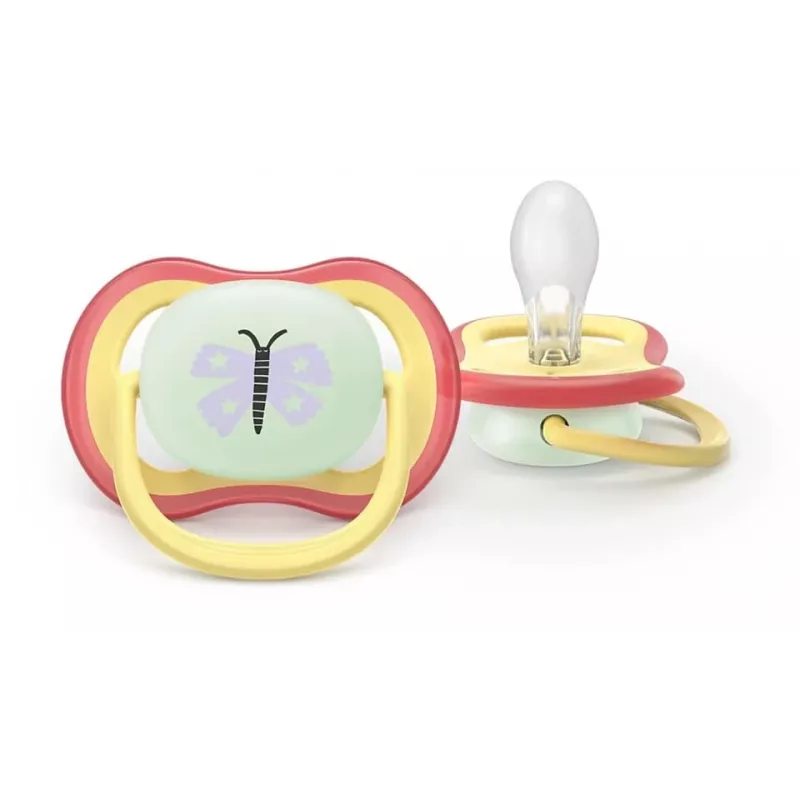 Philips AVENT Ultra Air Night chupete 0-6 meses, pack de 2, brillan en la oscuridad