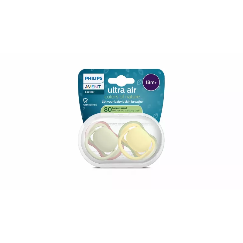 Philips Avent Ultra Air chupete 18+ meses, pack de 2, neutro