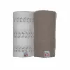 Lodger Swaddler Solid Matcha muselina de algodón, Birch/Buffalo, 110x110 cm, pack de 2