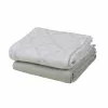 Lodger Swadler Solid Matcha muselina de algodón, Peppermint/Blue Fogg, 110x110 cm, pack de 2