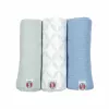 Lodger Swadler Solid Matcha muselina de algodón, menta, 70x70 cm, pack de 3
