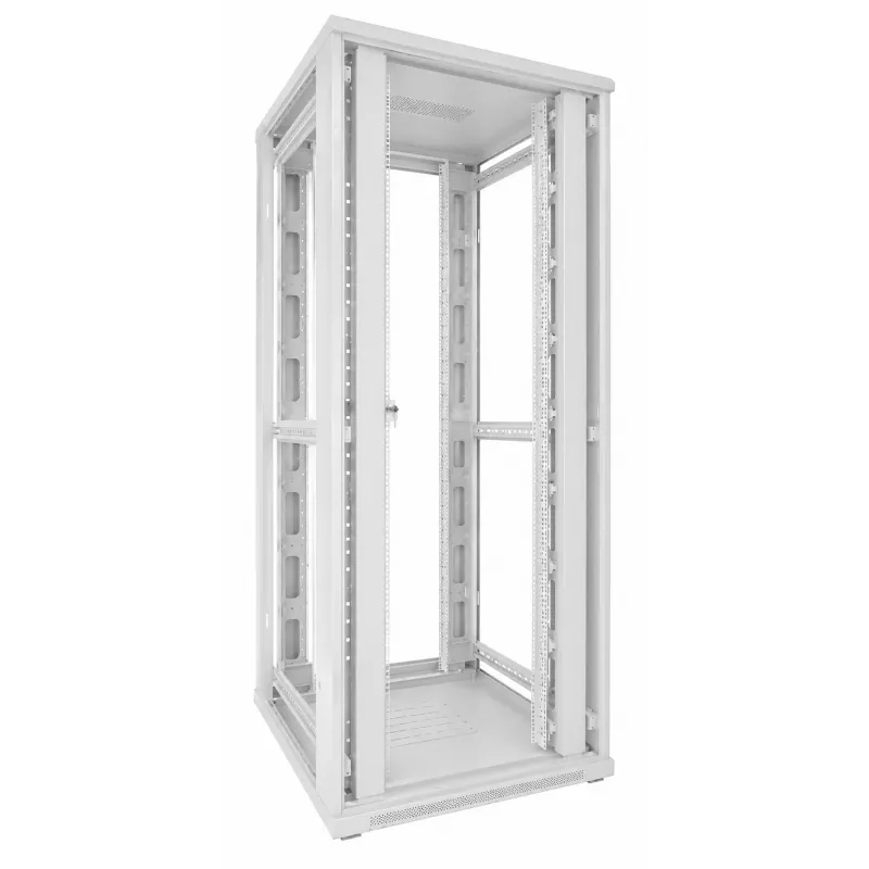 DSIT rack de servidor 42U 19 inch con puertas dobles perforadas delanteras y traseras, blanco, 800x1000x2000mm (DS8042DD-W)