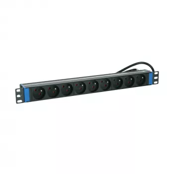 DSIT PDU de 19 pulgadas 9 tomas con clavija de tierra (DS-9PDU-PE)