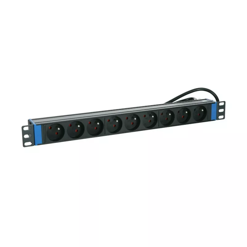 DSIT PDU de 19 pulgadas 9 tomas con clavija de tierra (DS-9PDU-PE)