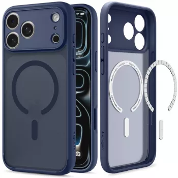 Spigen funda Ultra Hybrid MagSafe para iPhone 17 Pro / 18 Pro – Frost Deep Blue