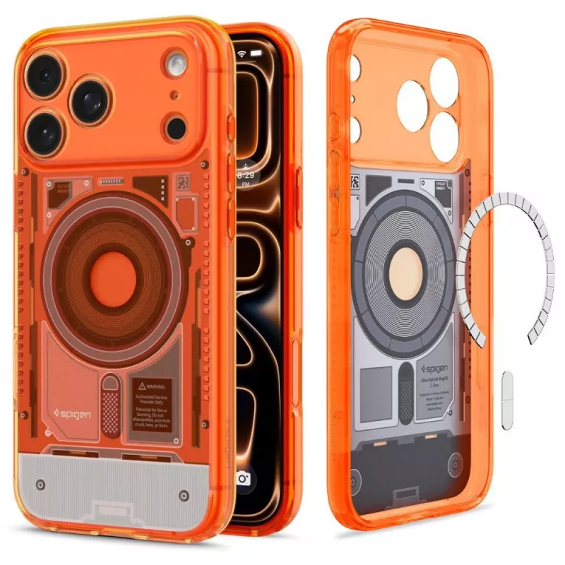 Spigen funda Ultra Hybrid MagSafe para iPhone 17 Pro / 18 Pro - C1 Tangerine