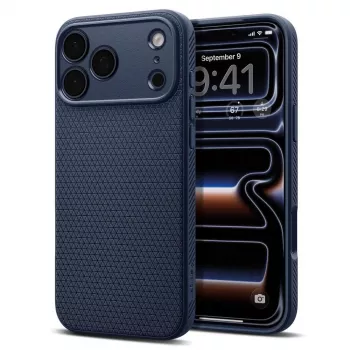 Spigen funda Liquid Air para iPhone 18 Pro / 17 Pro – Navy Blue