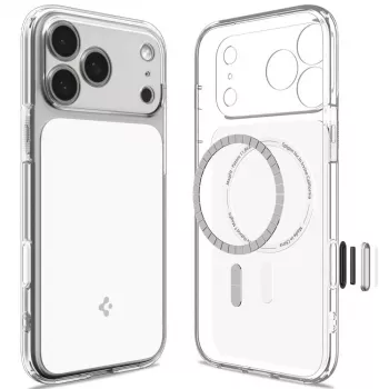 Spigen Funda Ultra Hybrid T MagSafe para iPhone 17 Pro / 18 Pro - Glossy White