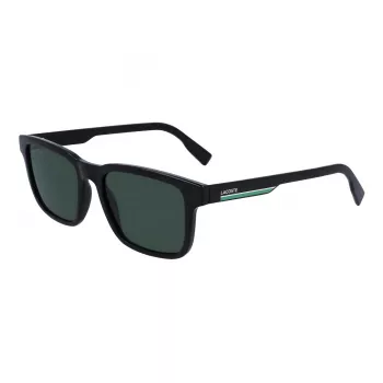 Lacoste Gafas de sol hombre L997S-1 rectangulares, negro/gris, 54 mm