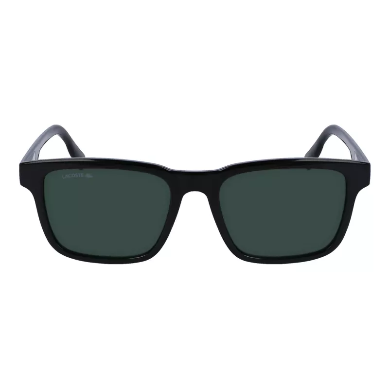 Lacoste Gafas de sol hombre L997S-1 rectangulares, negro/gris, 54 mm