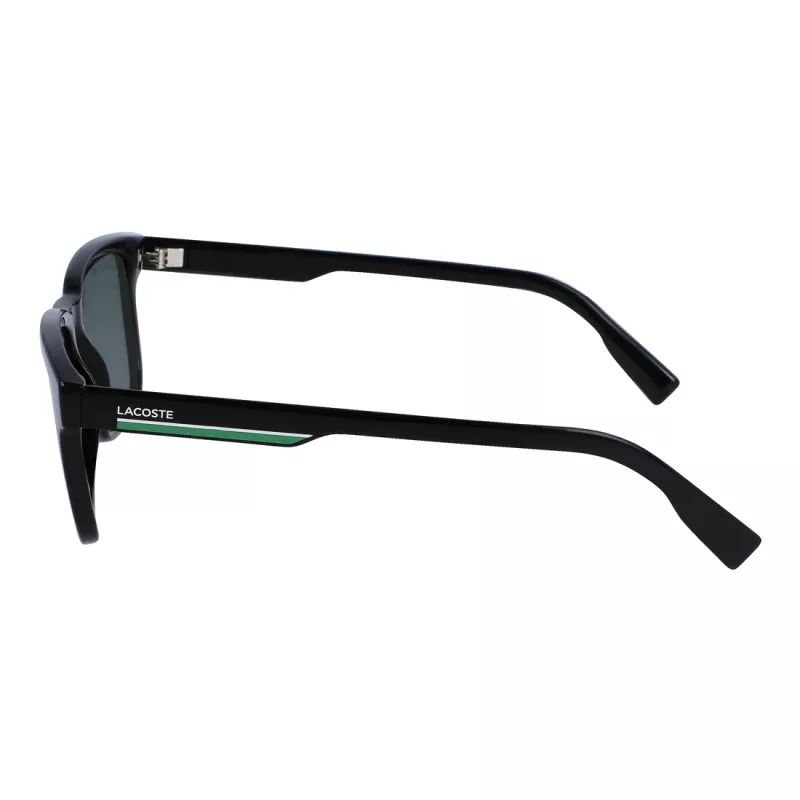Lacoste Gafas de sol hombre L997S-1 rectangulares, negro/gris, 54 mm